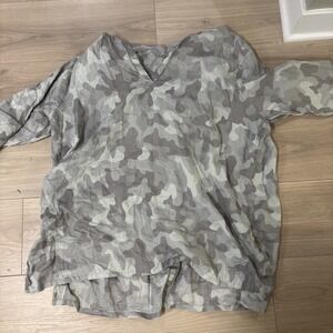 C&C California 100% Linen Camo Hooded Tee